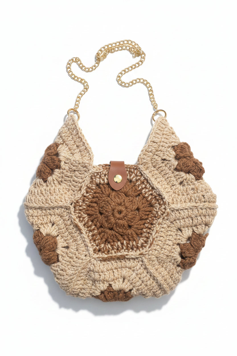 Granny Square Crochet Chain Bag