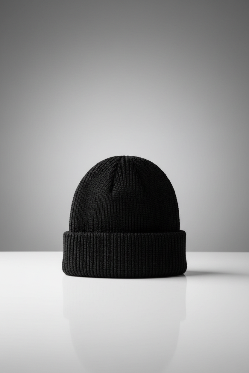 Black Fisherman Beanie