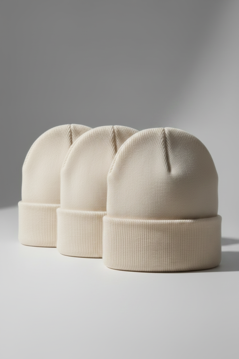 Cream Beanie Bundle