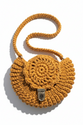 Sunflower Spiral Crochet Crossbody Bag