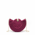 Magenta Spiral Crochet Bag - Full Shot